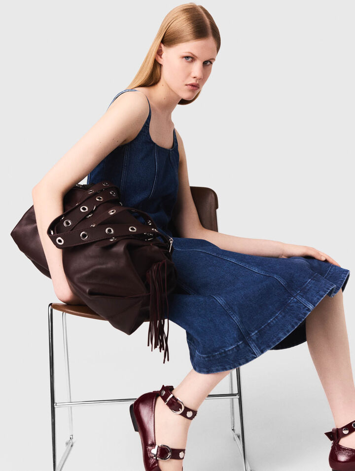 Midi denim dress