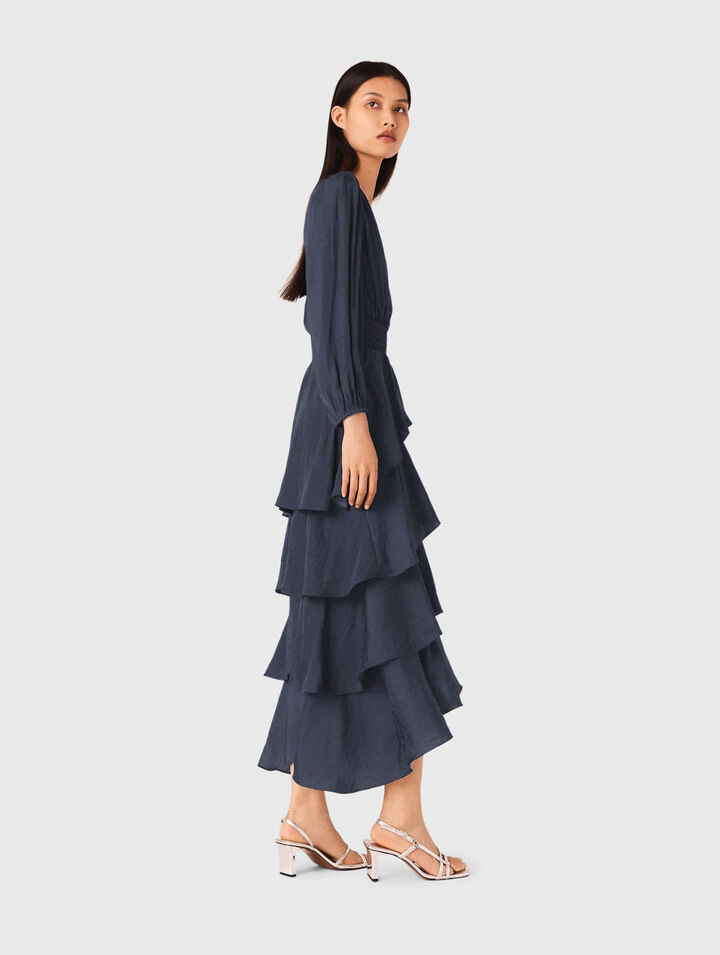 Ruffled maxi dress