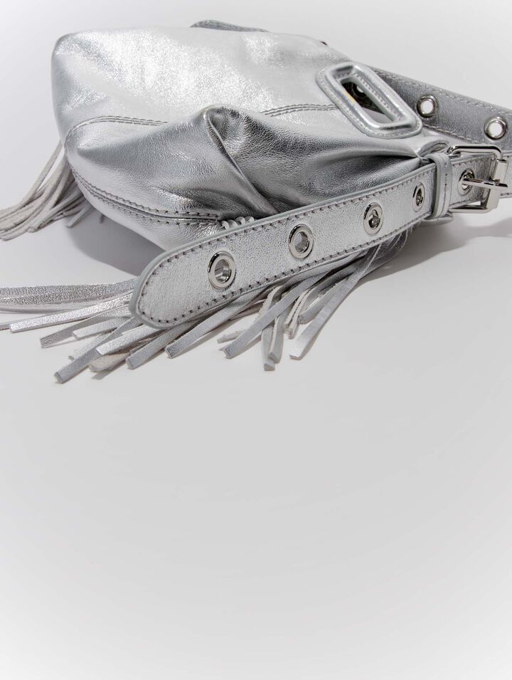 Metallic leather mini Miss M bag