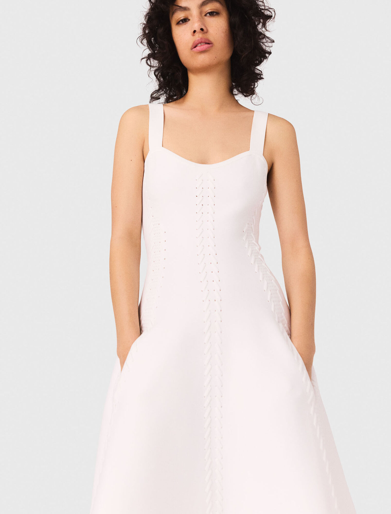 Long knit babydoll dress