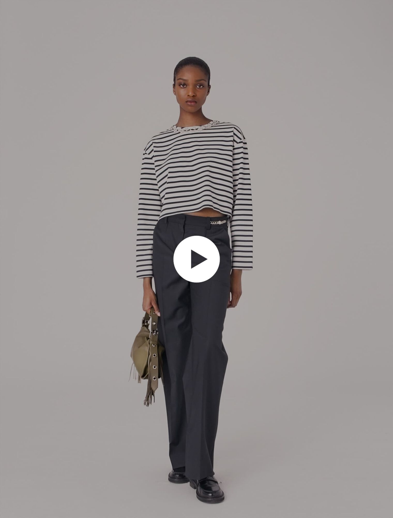 Suit trousers with chain detail