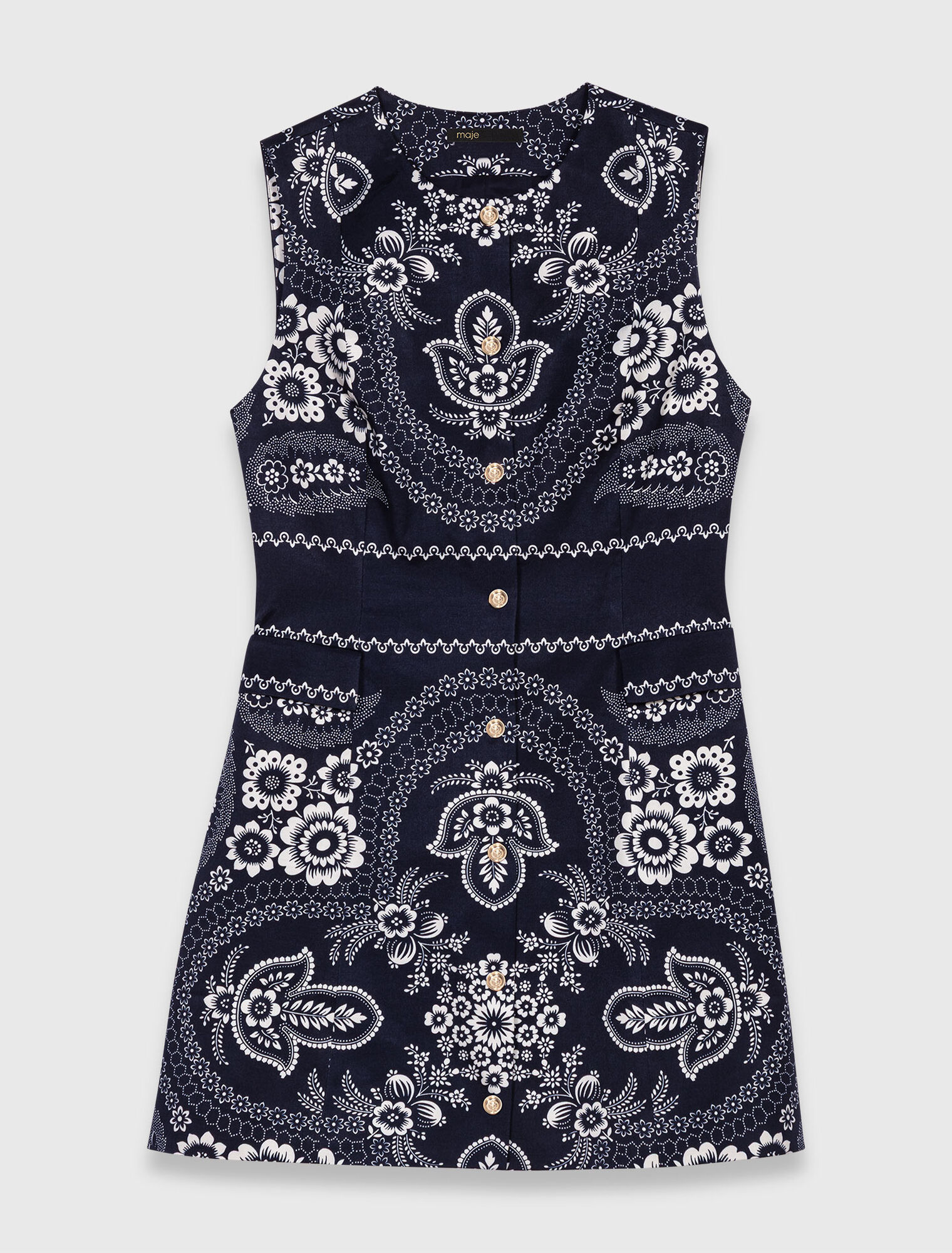 Mini bandana print dress