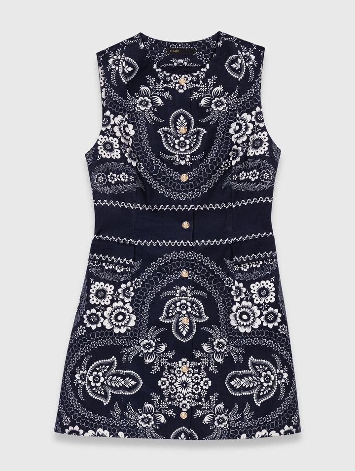 Mini bandana print dress