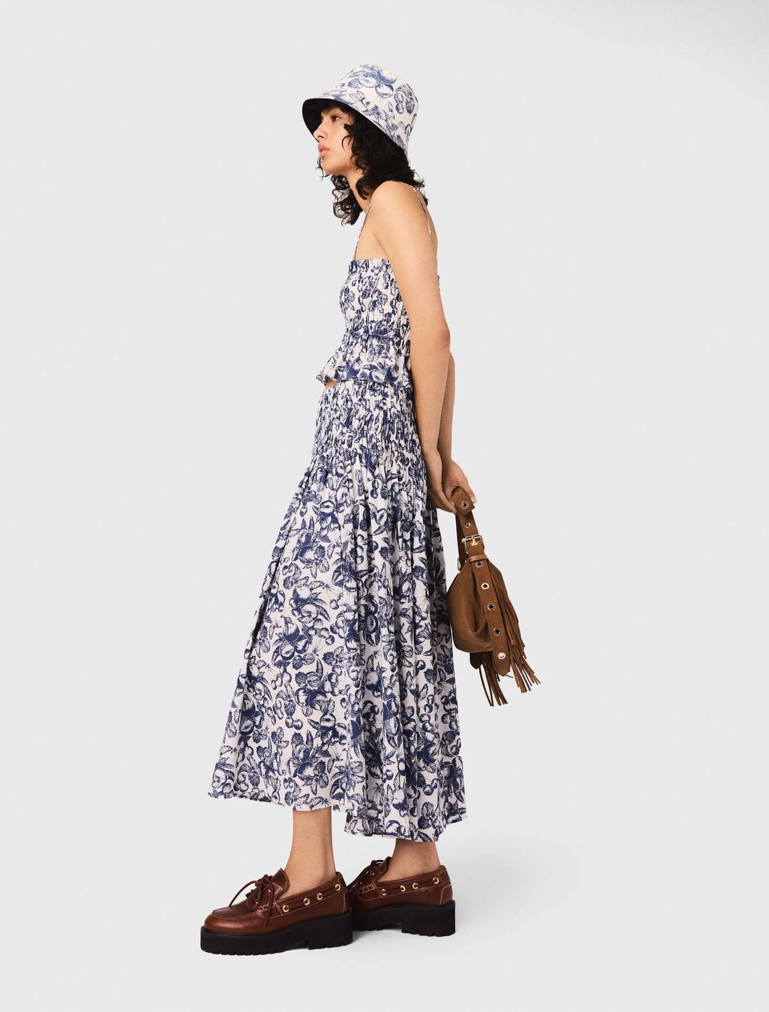 Printed maxi skirt