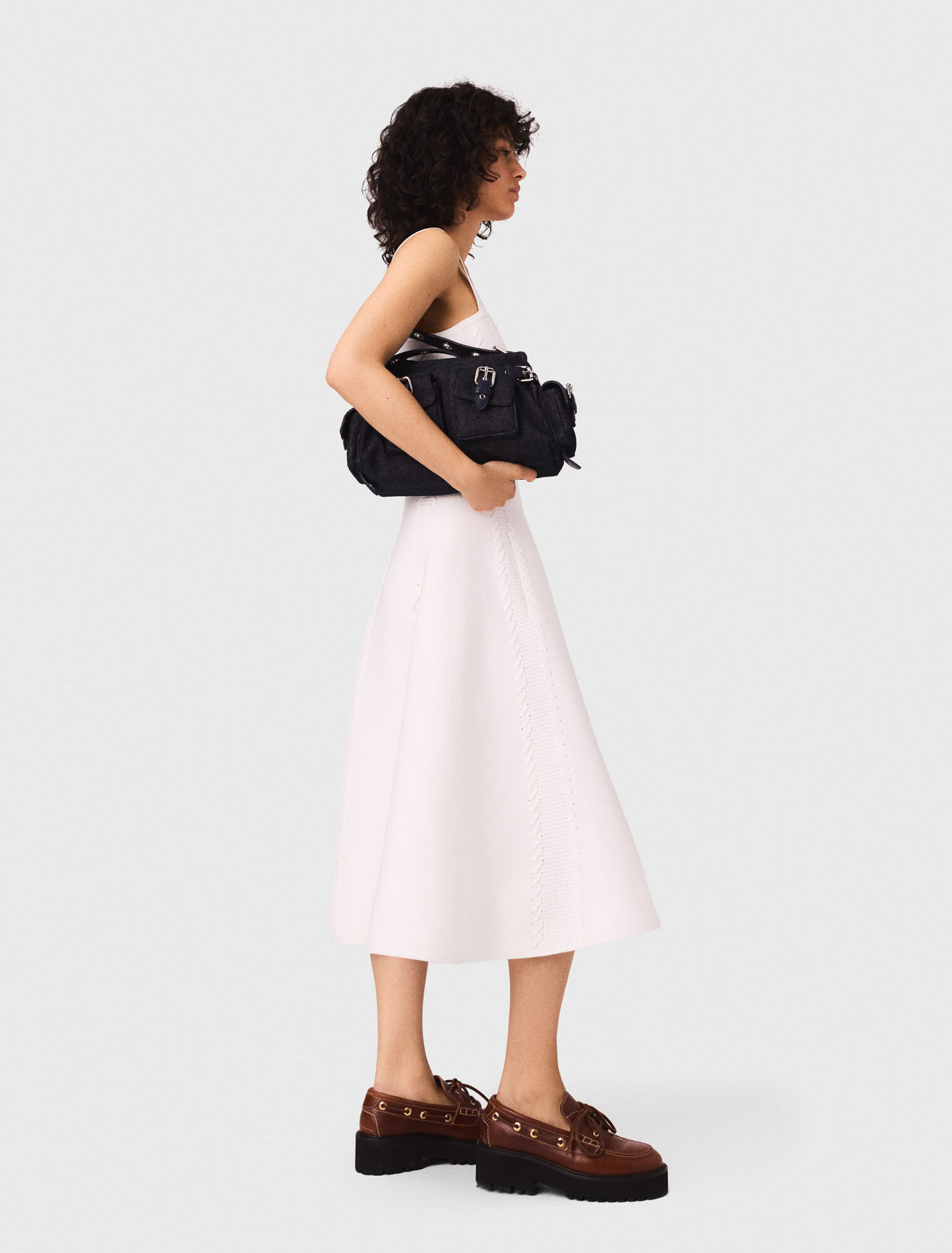 Long knit babydoll dress