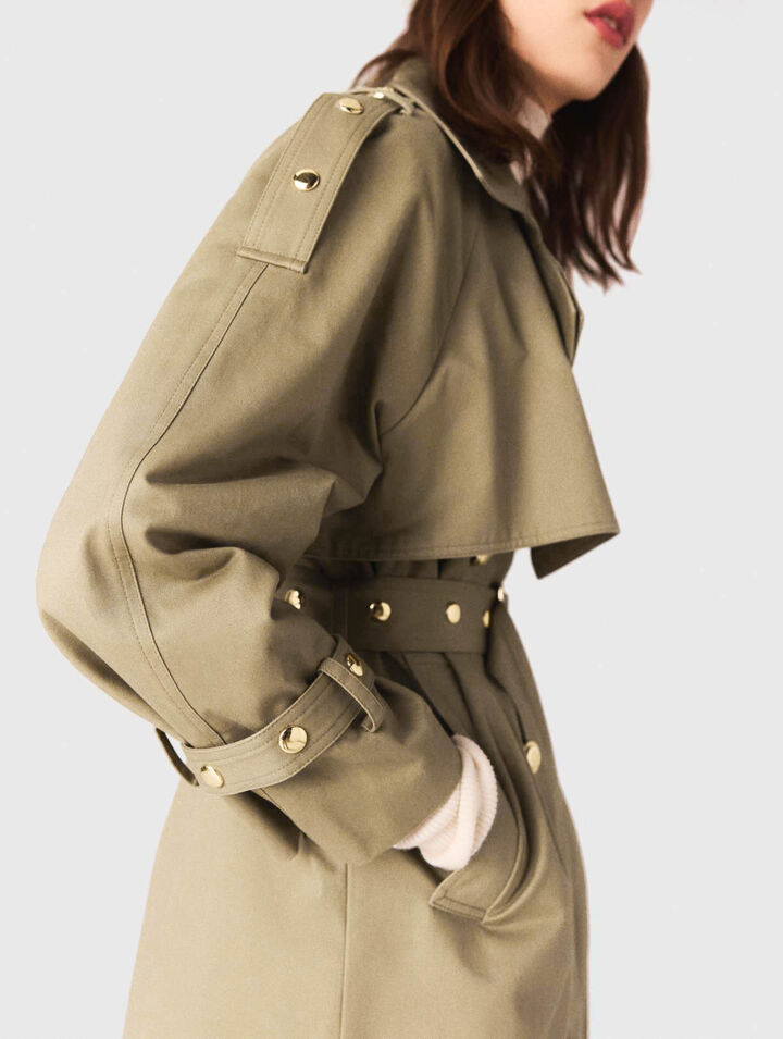 Studded trench coat