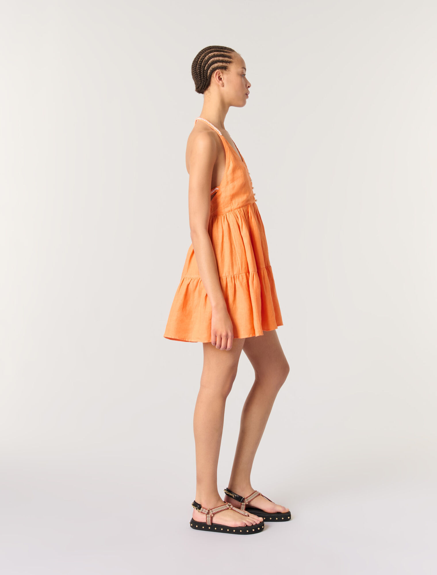 Mini linen dress