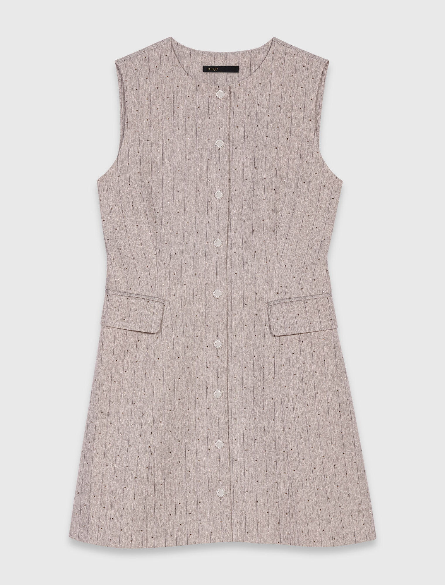 Mini rhinestone tailored dress