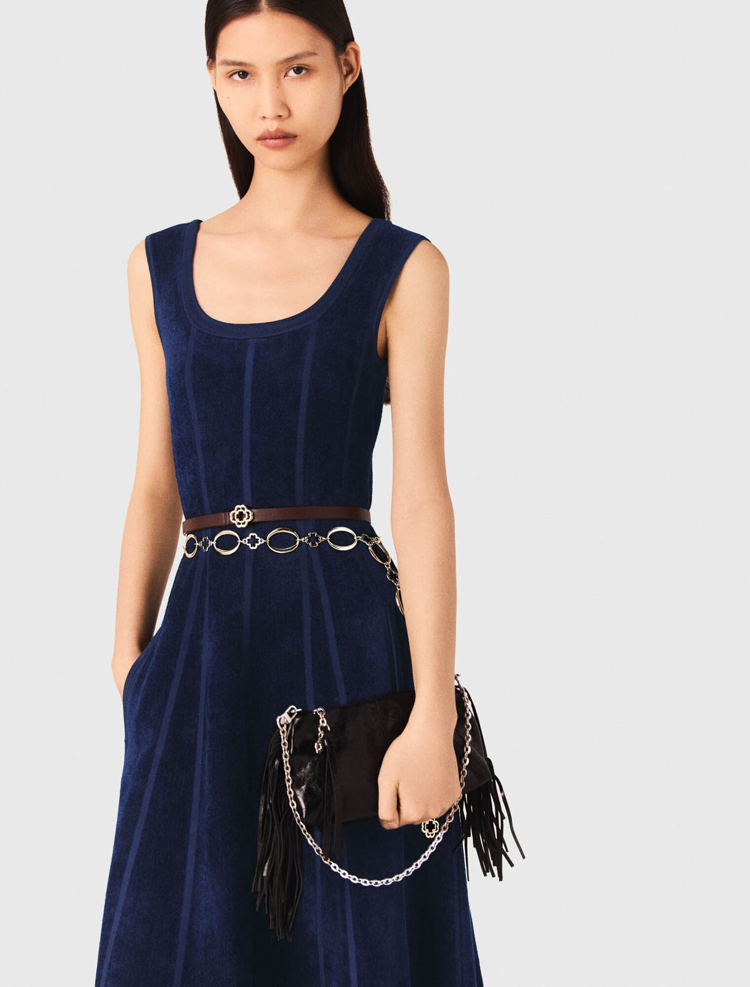 Velvet midi dress