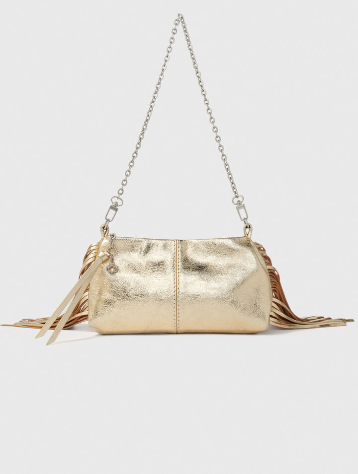 Metallic leather Miss M clutch bag