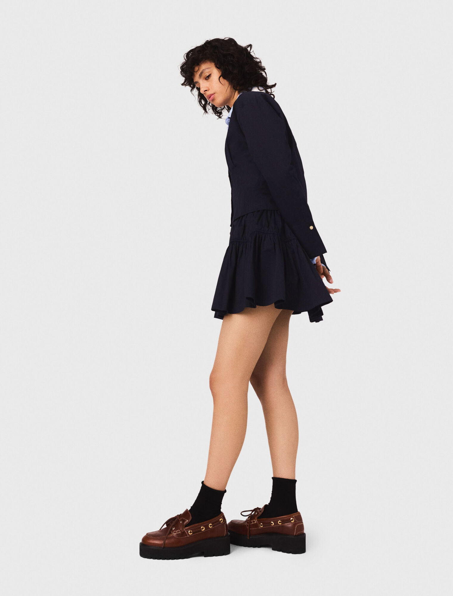 Mini elasticated waist skirt