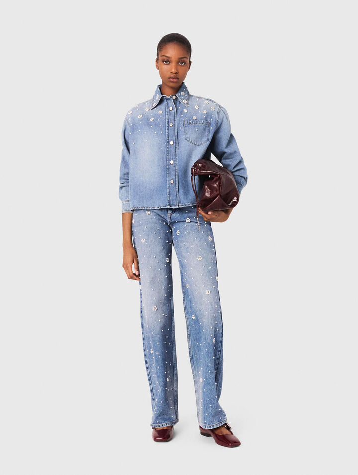 Denim shirt jacket