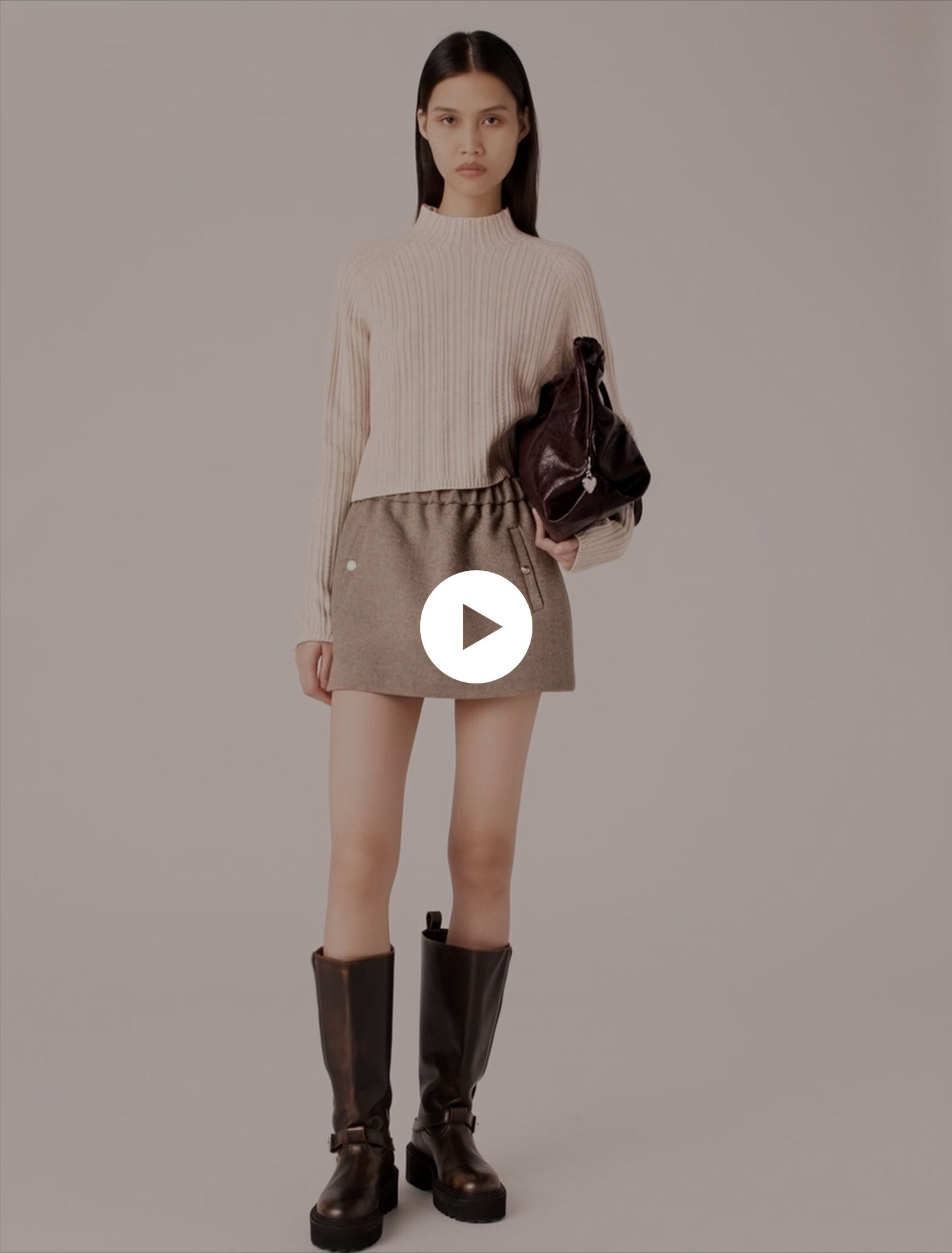 Cable-knit crop jumper
