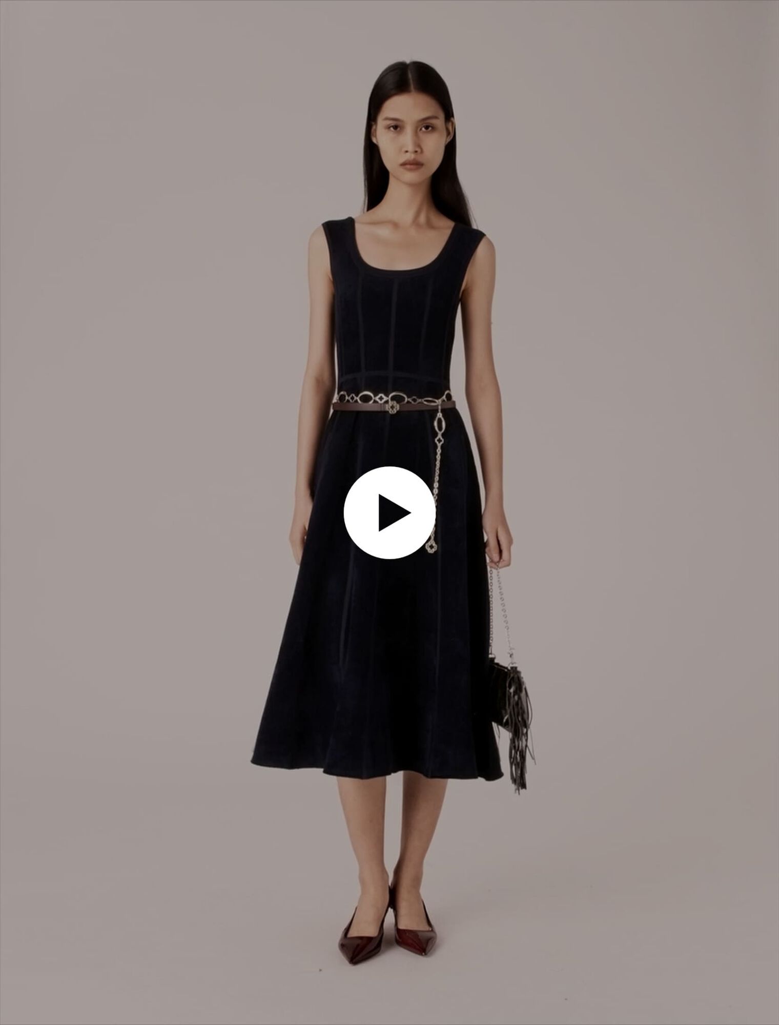 Velvet midi dress
