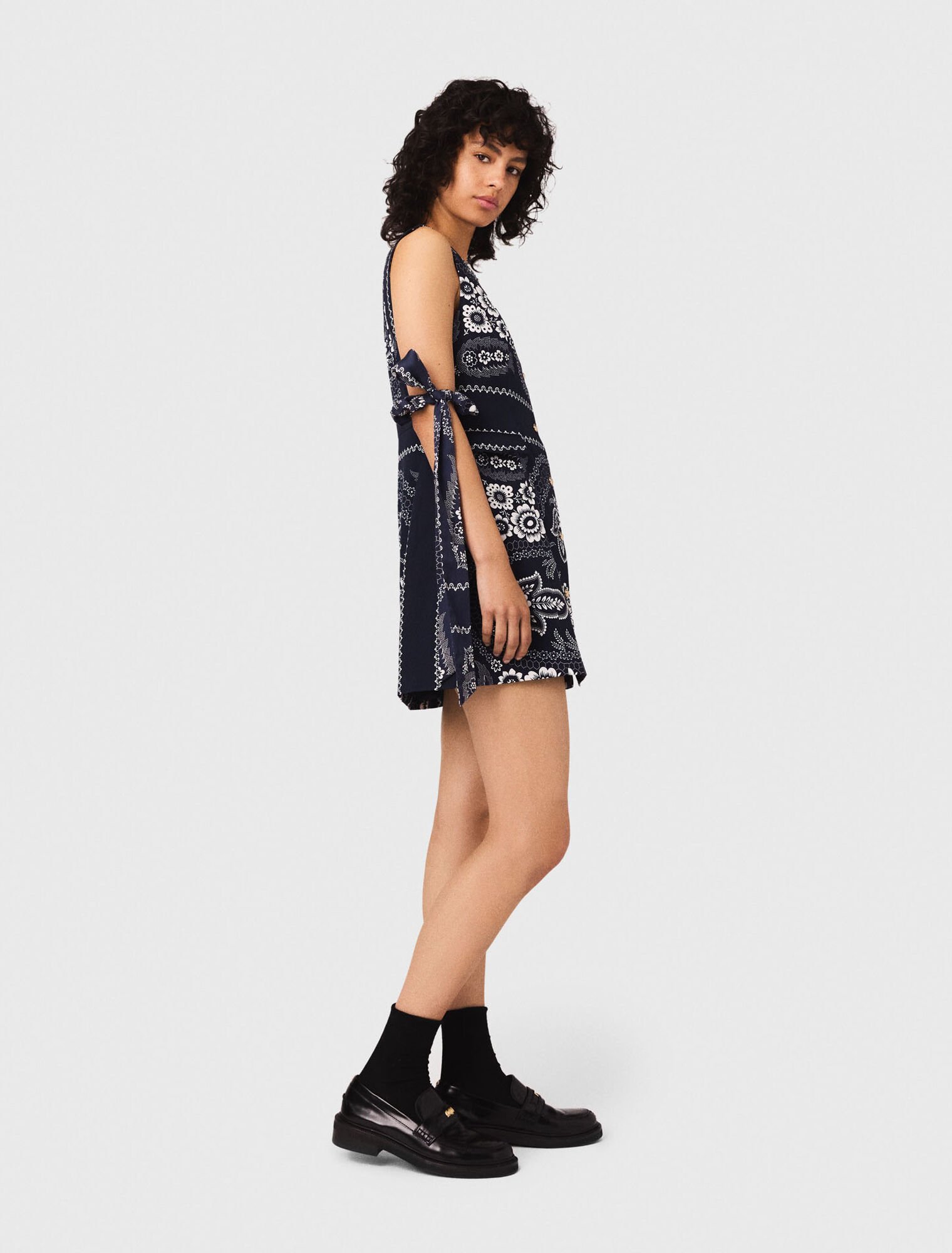 Mini bandana print dress