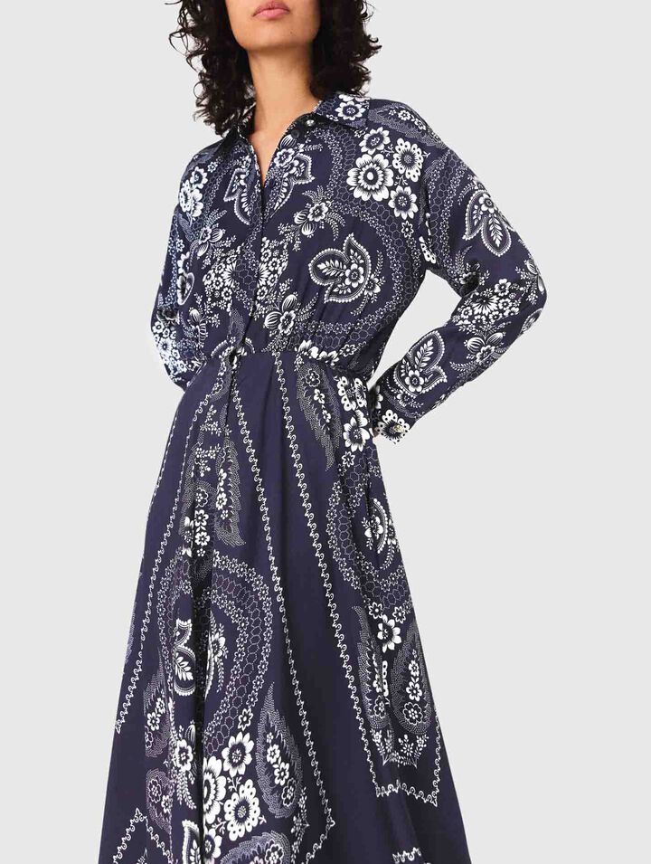 Maxi bandana print dress