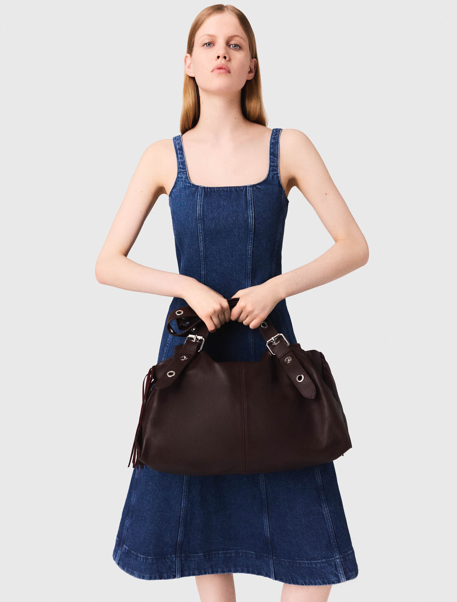 Midi denim dress
