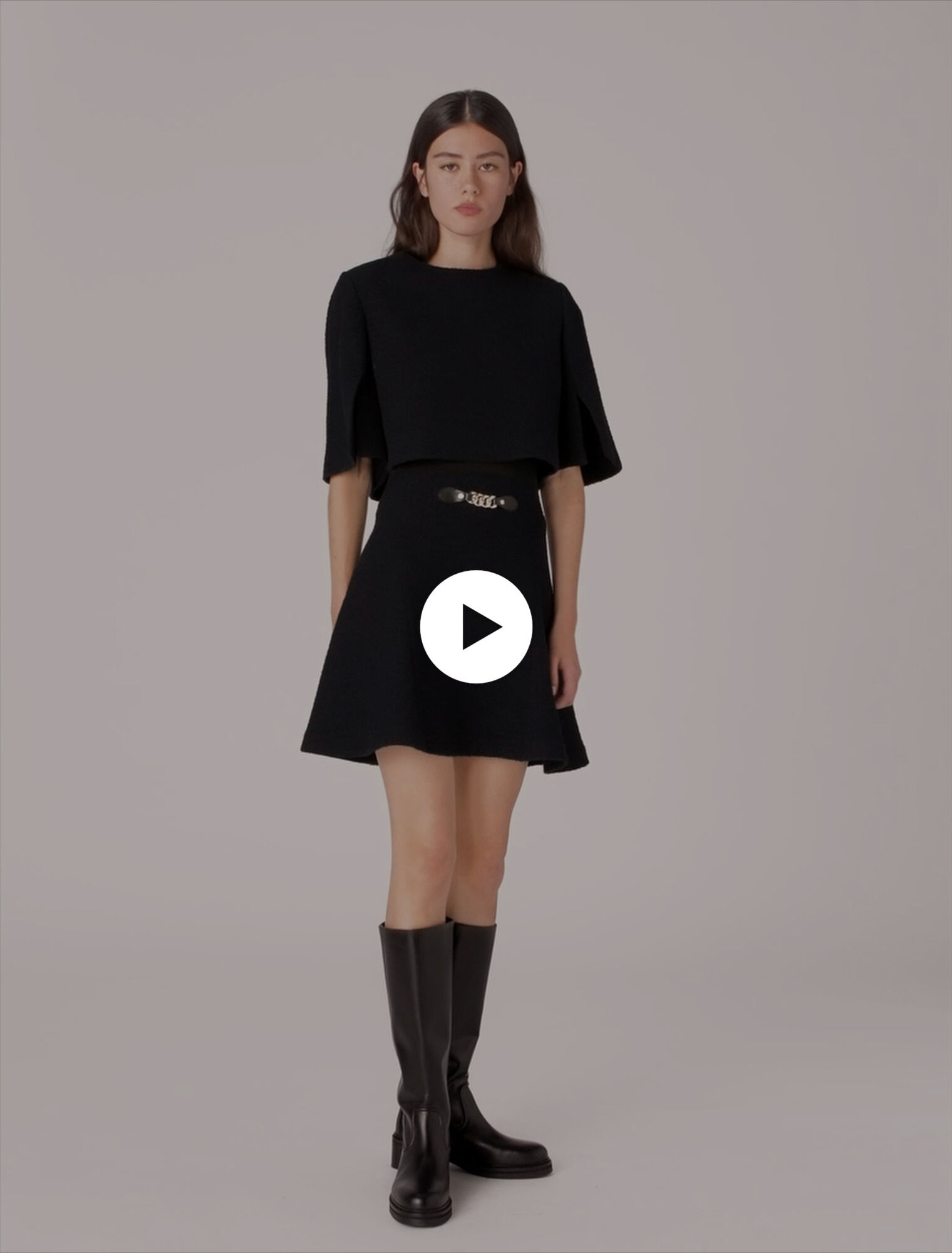 2-in-1 tweed dress