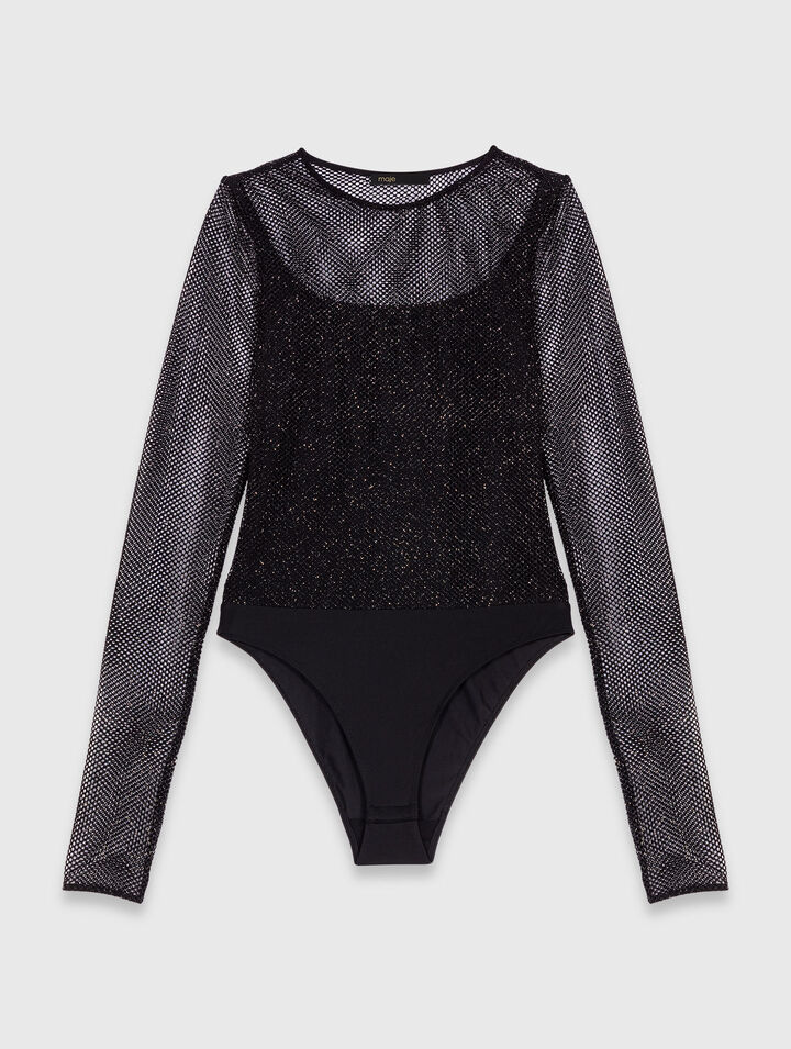Jersey diamanté top