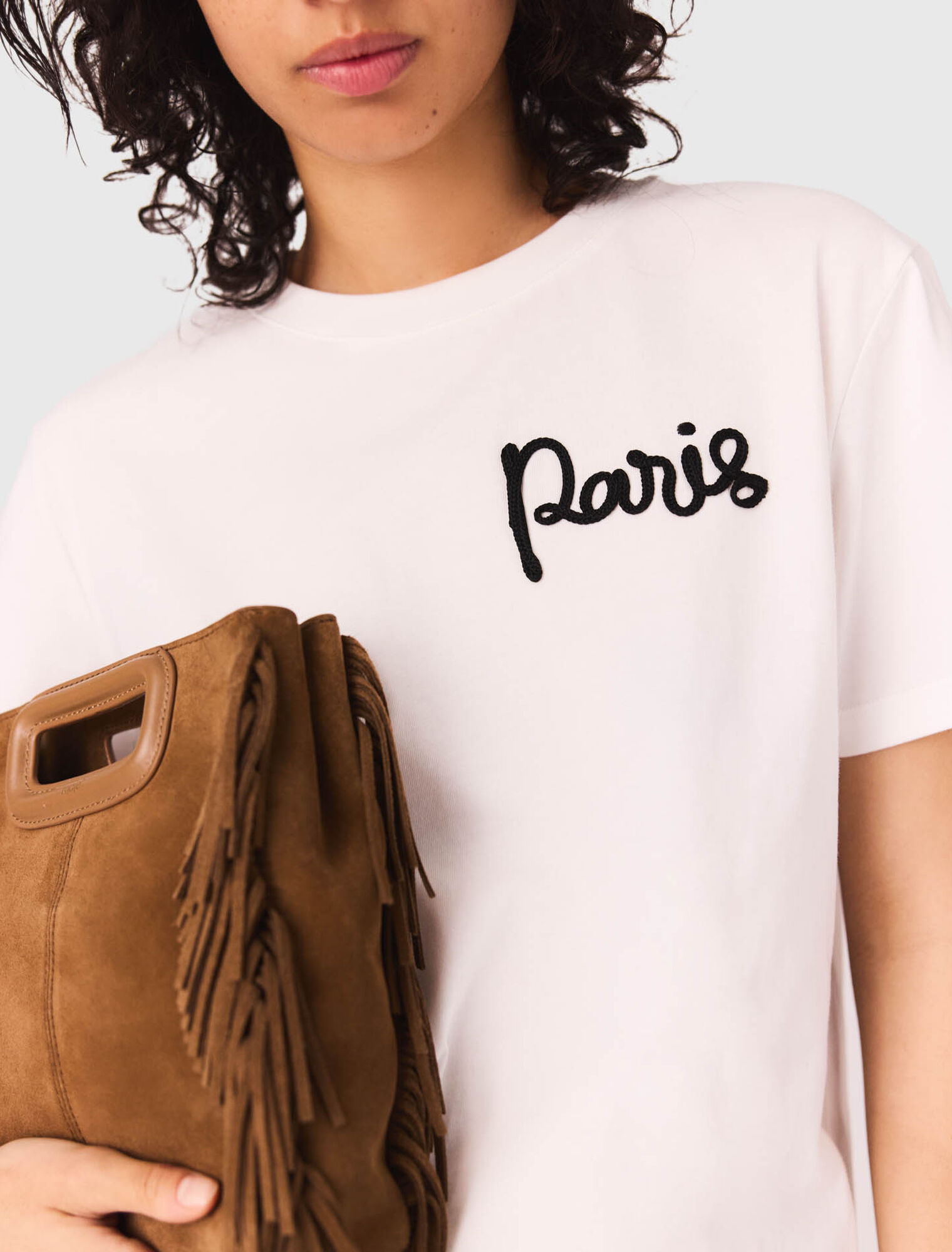 T-shirt with embroidered Paris logo