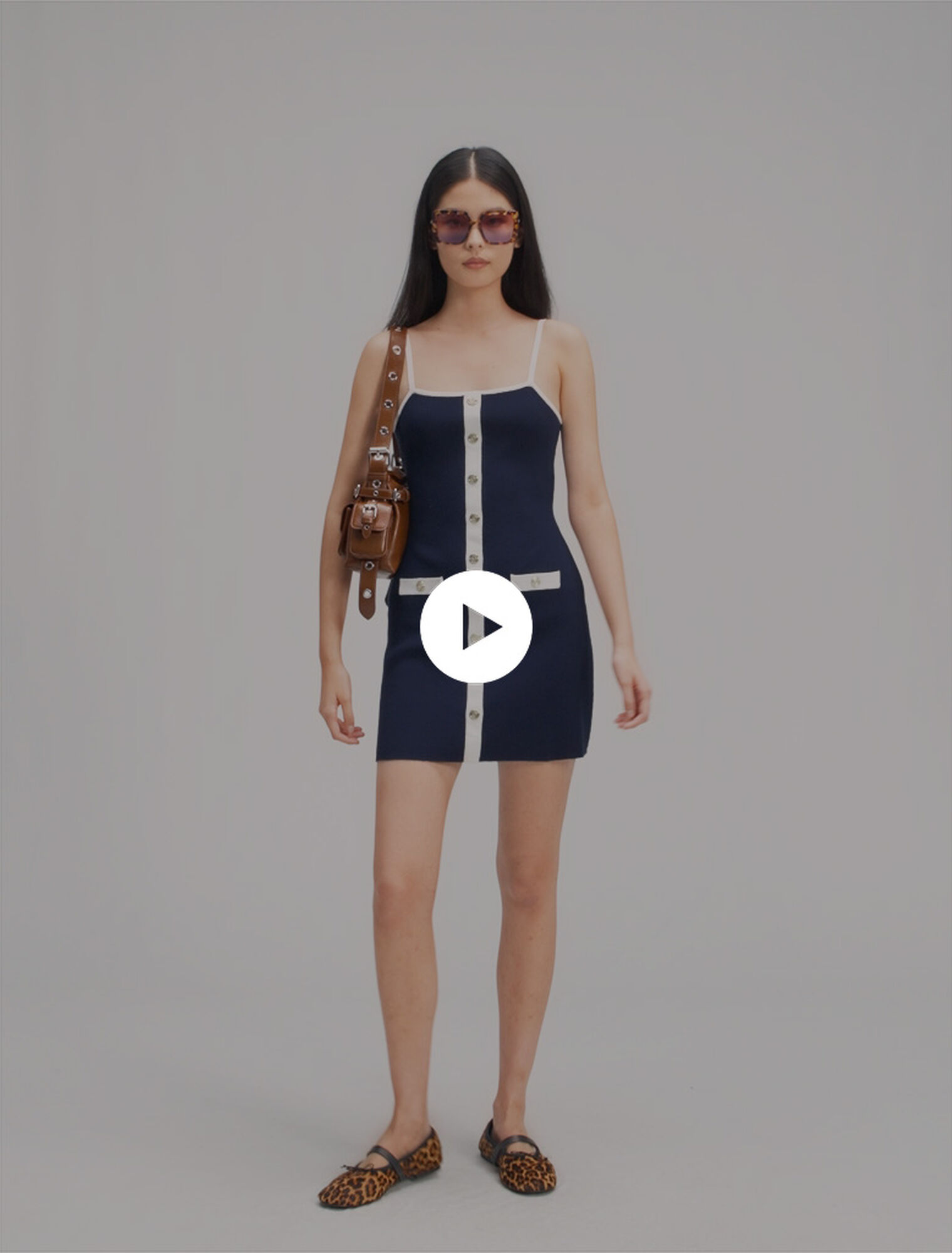 Rib knit mini dress
