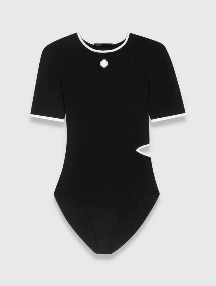 Open knit bodysuit