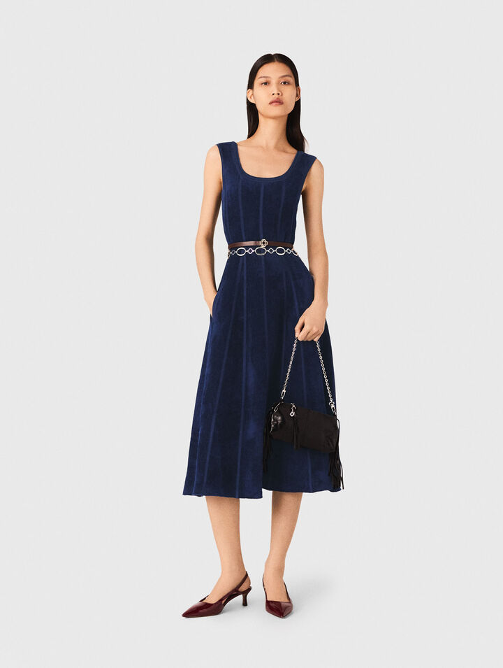 Velvet midi dress