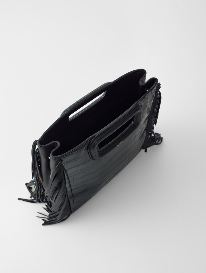 M bag in crocodile-effect leather