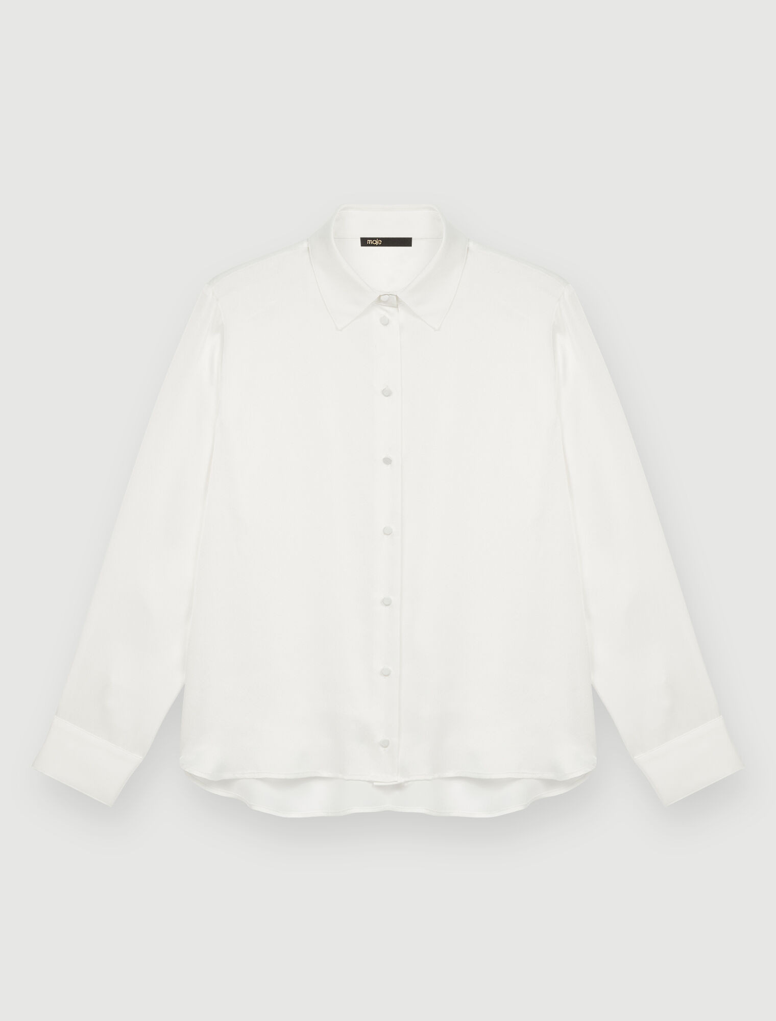 White silk blouse