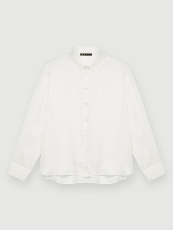 White silk blouse