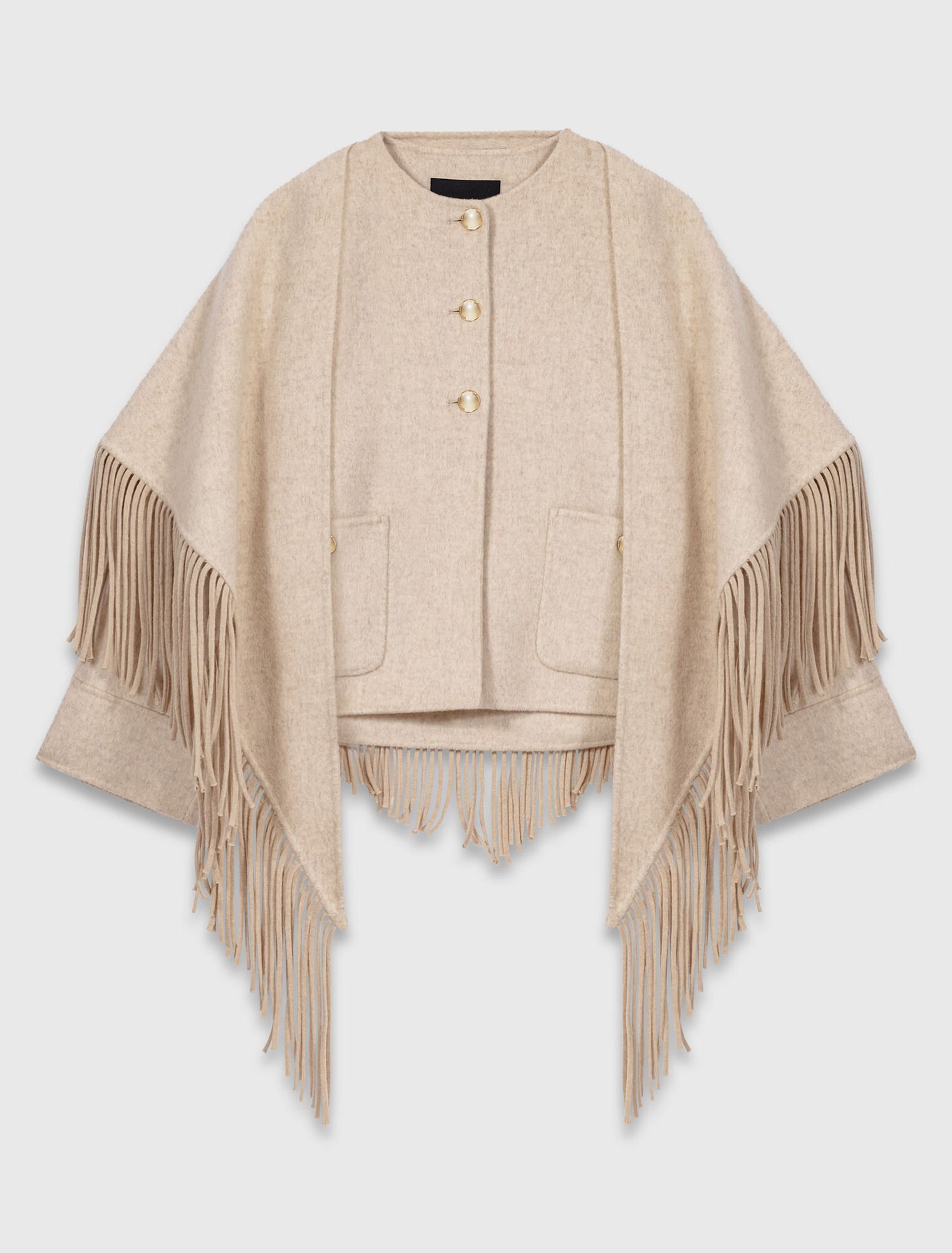 Cropped wool coat