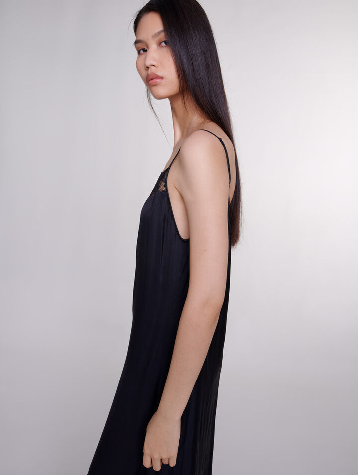 Long satin dress