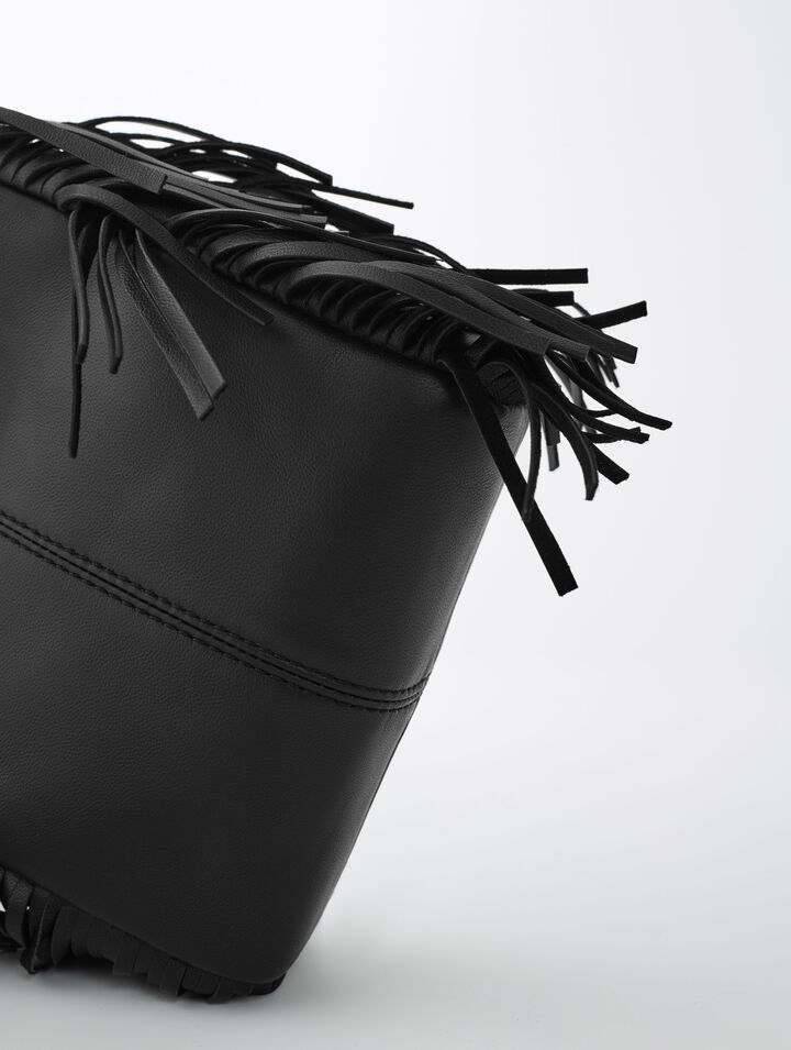Leather mini M bag with chain