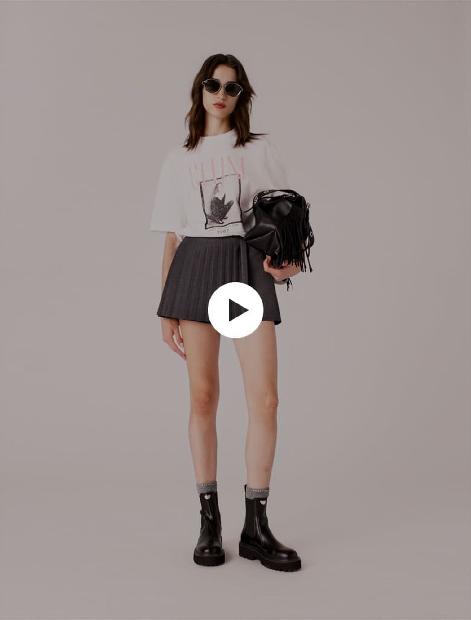 Pleated skort