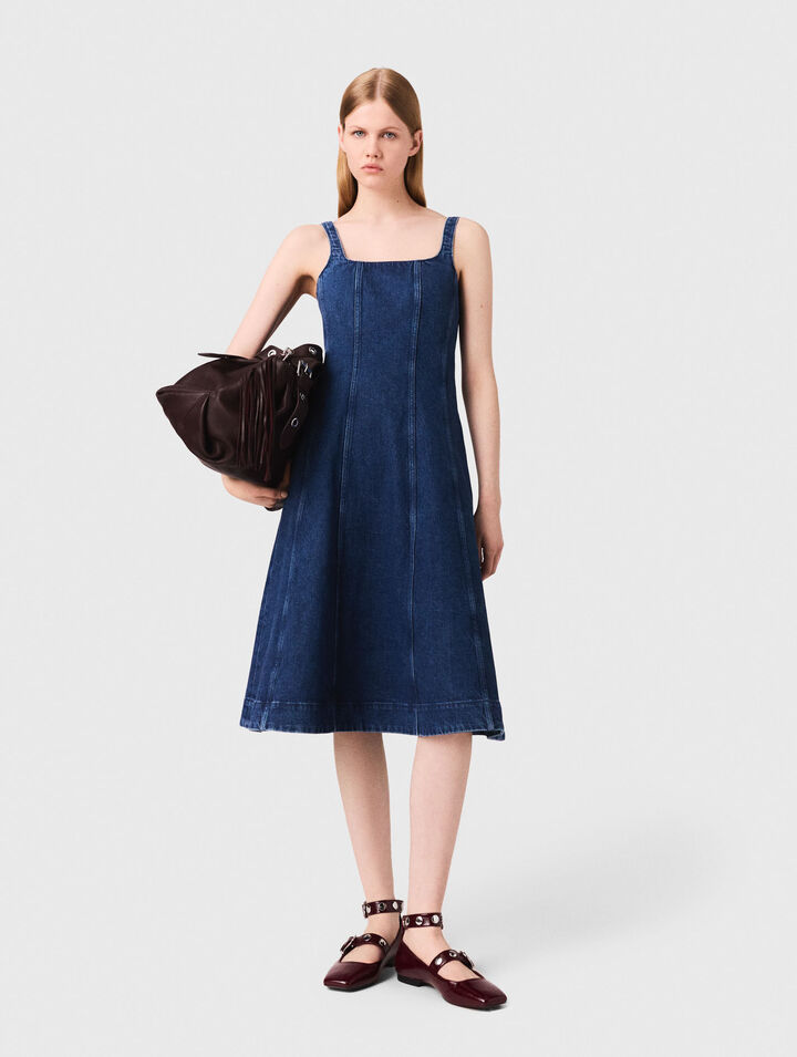 Midi denim dress