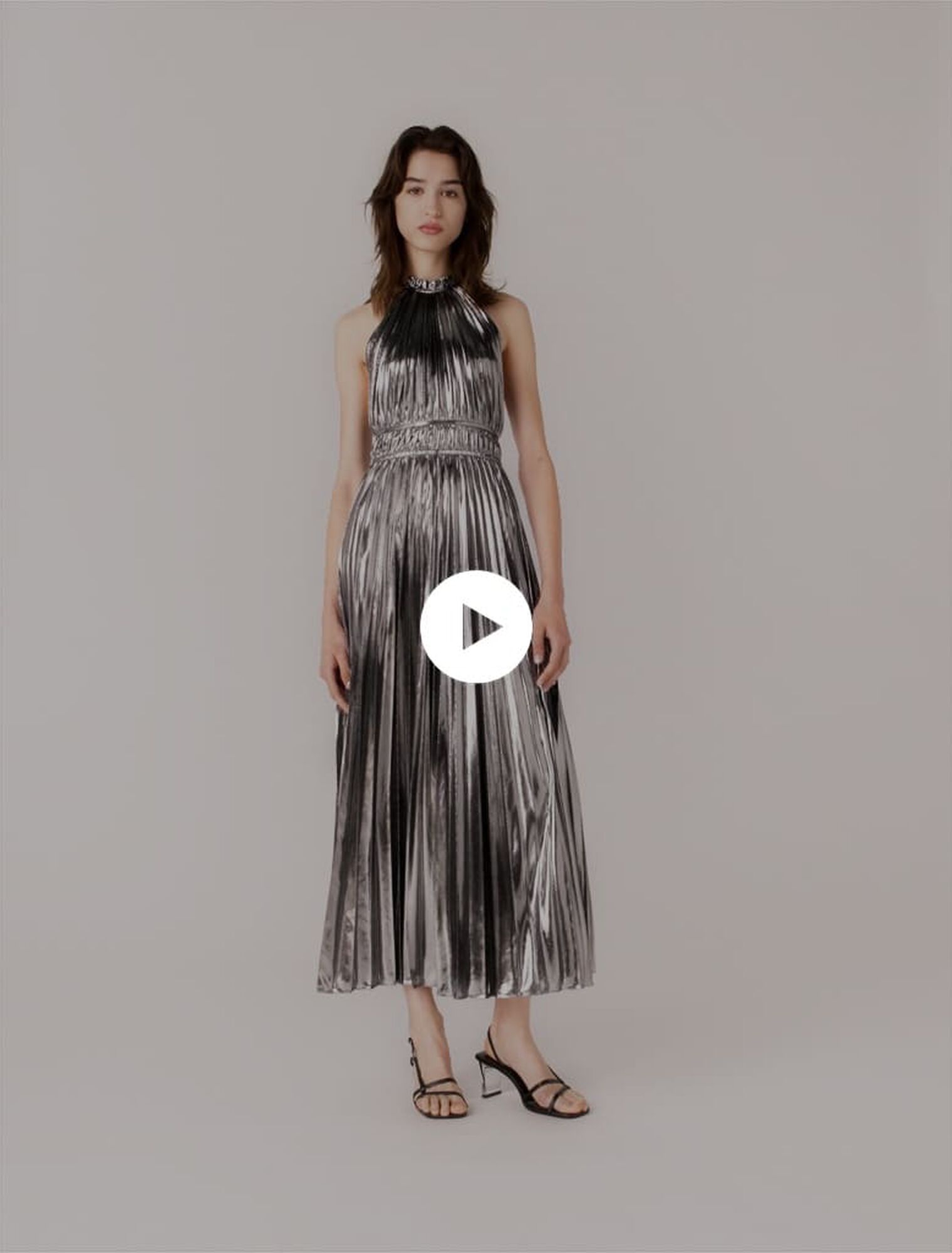 Pleated maxi dress