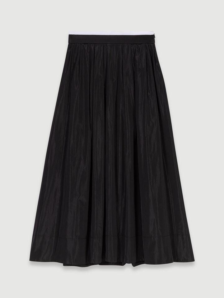 maxi skirt with contrast waistband