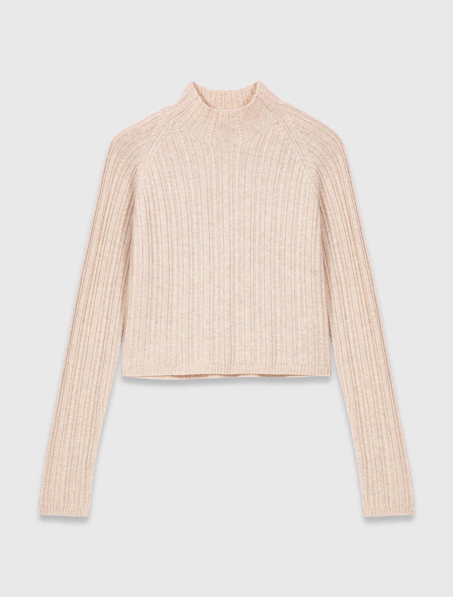 Cable-knit crop jumper