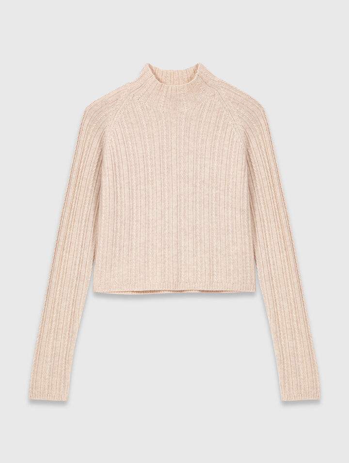 Cable-knit crop jumper