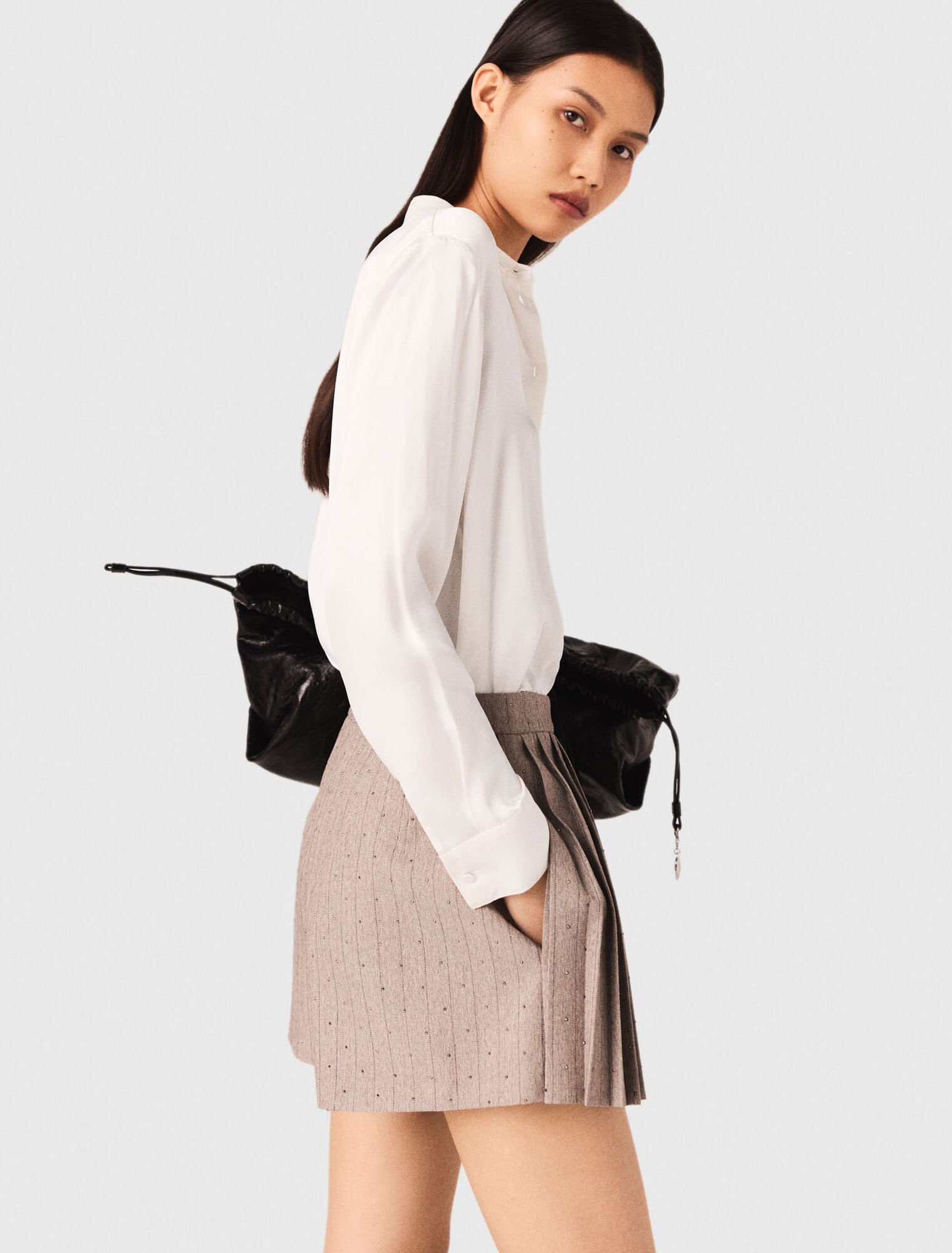 White silk blouse