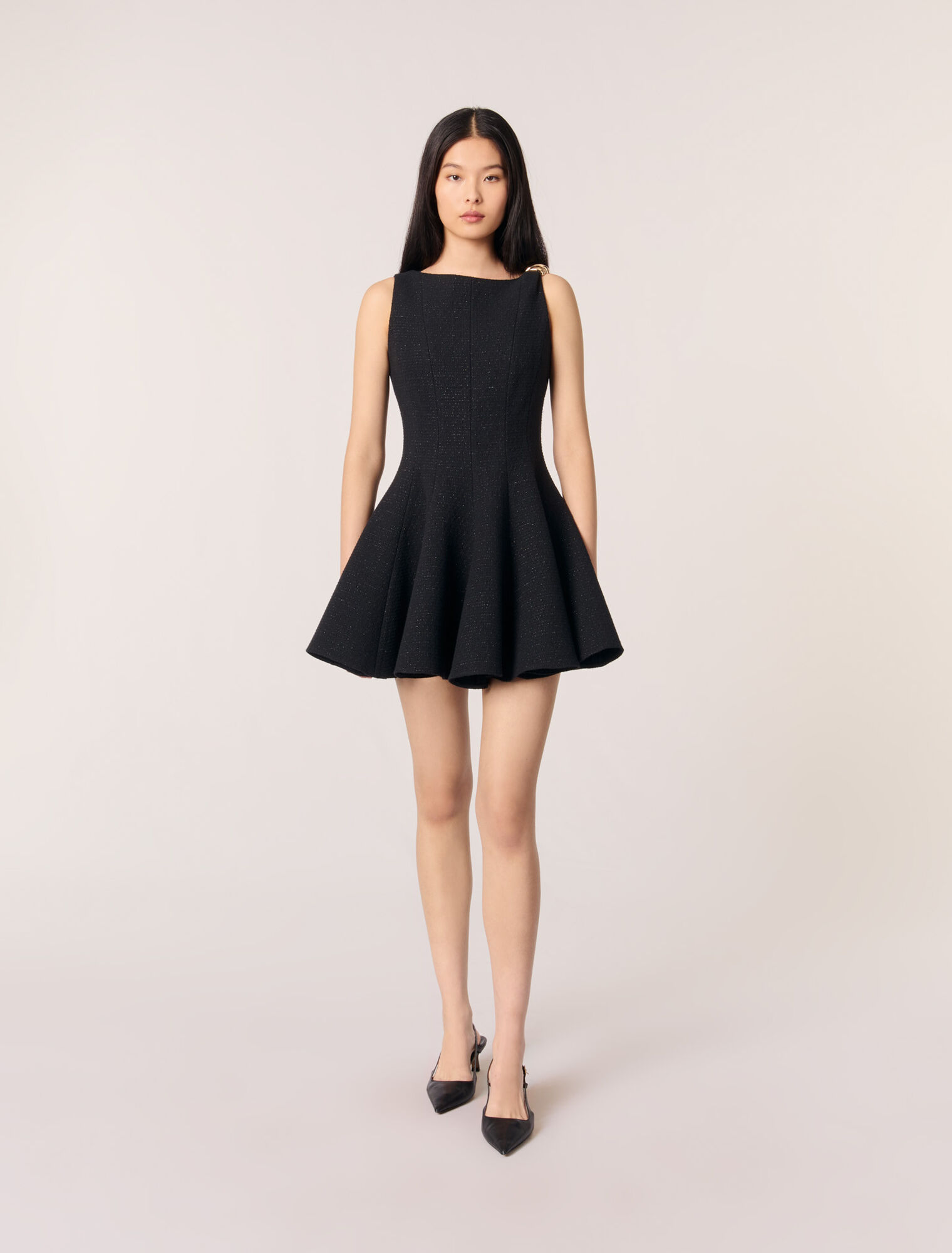 Mini flared tweed dress