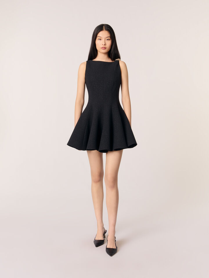 Mini flared tweed dress