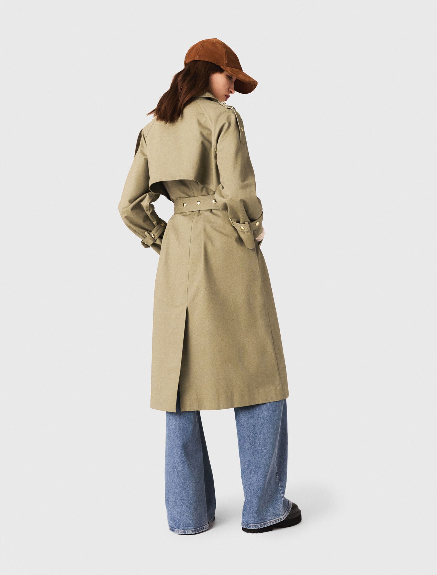 Studded trench coat