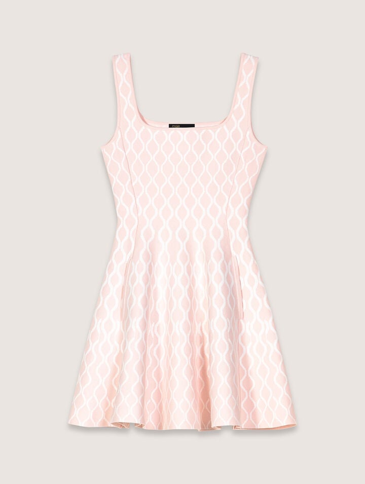 Mini jacquard knit dress