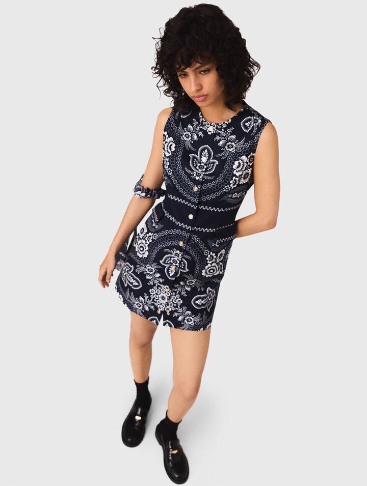 Mini bandana print dress