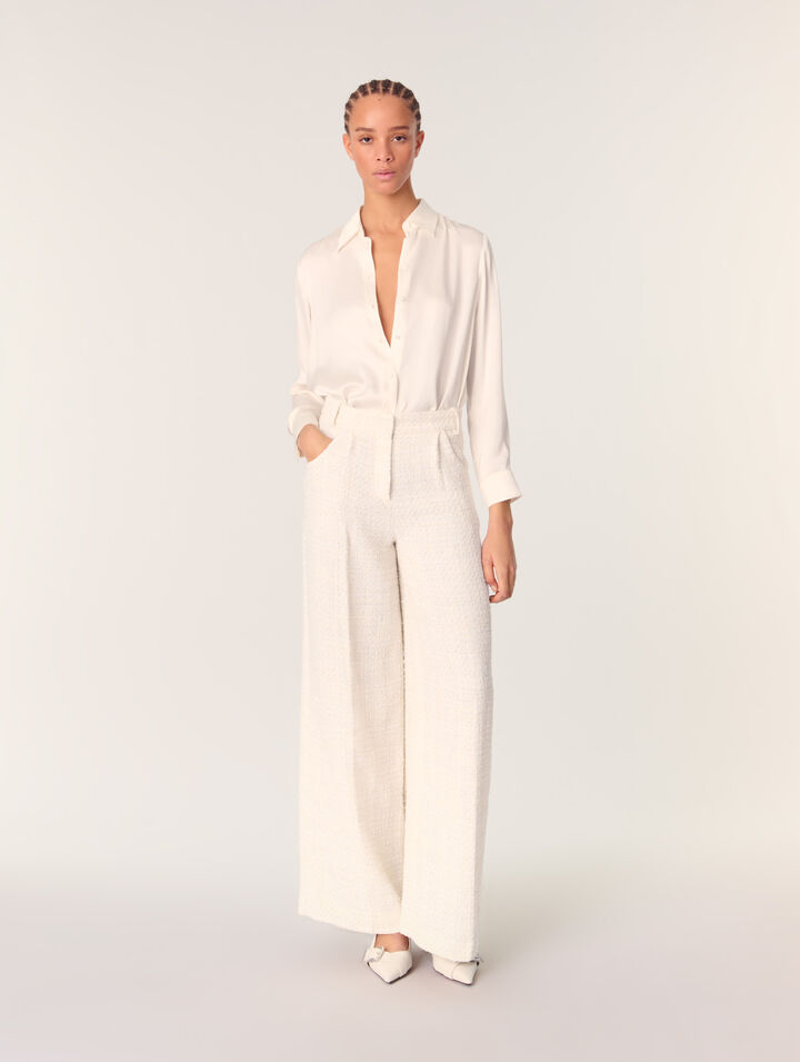 White silk blouse