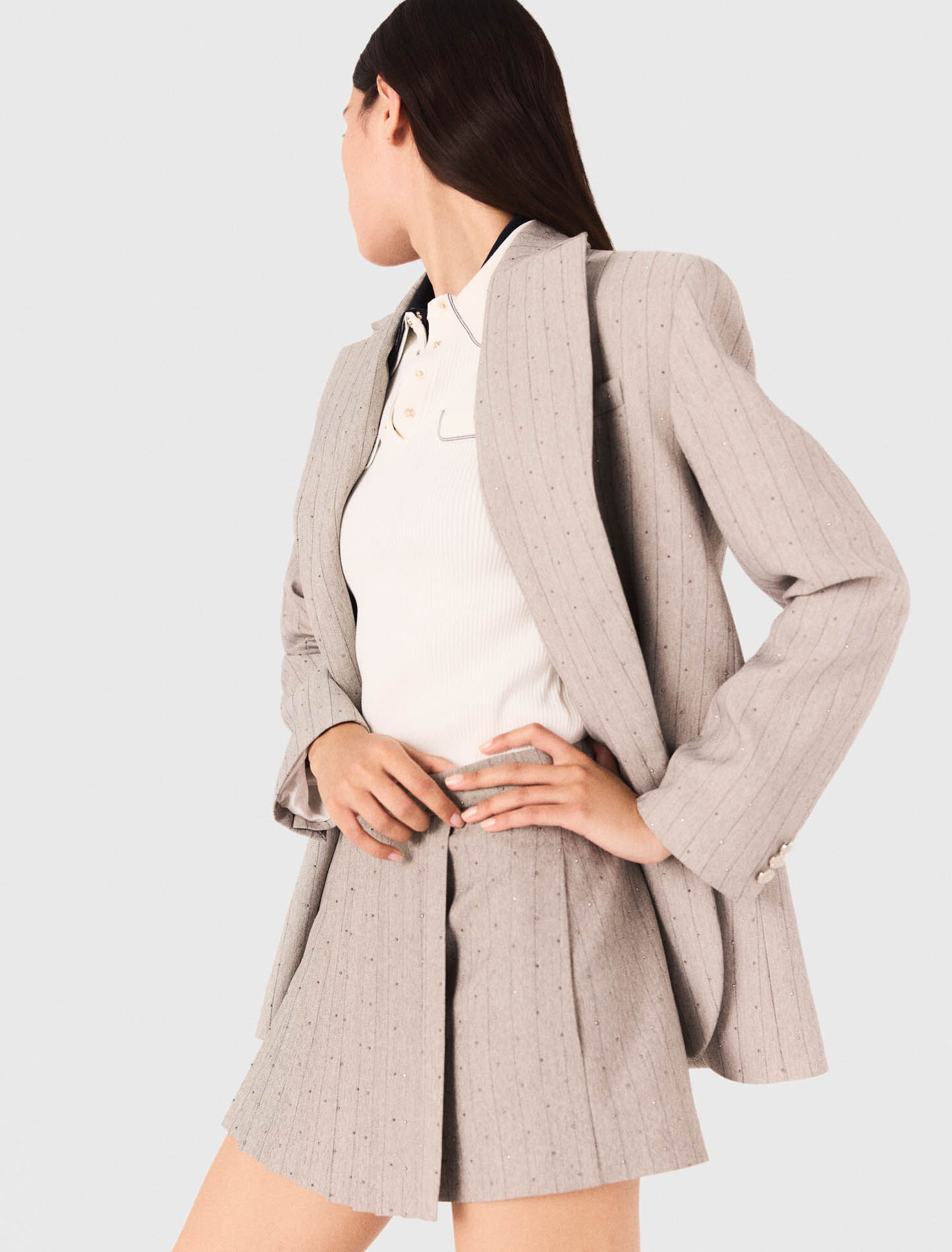 Rhinestone suit blazer