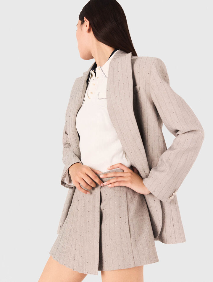 Rhinestone suit blazer