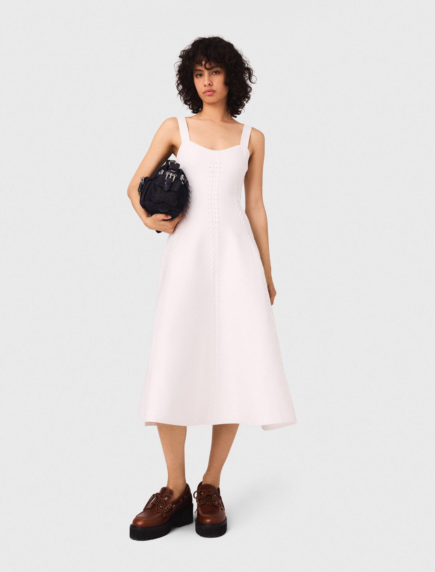 Long knit babydoll dress