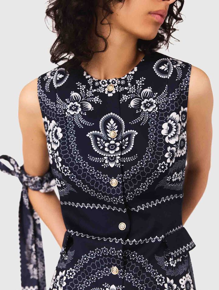 Mini bandana print dress
